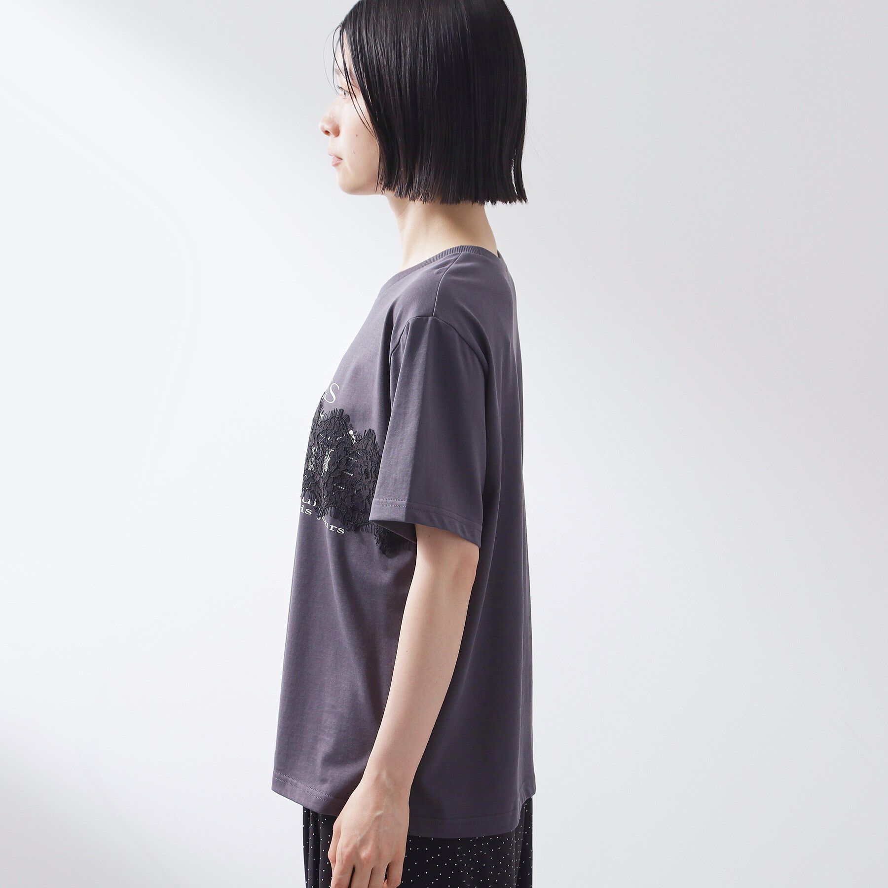 THE SHOP TK「【ひんやり/吸水速乾】ロゴレースカバーリングTシャツ」|Tシャツ・カットソー|