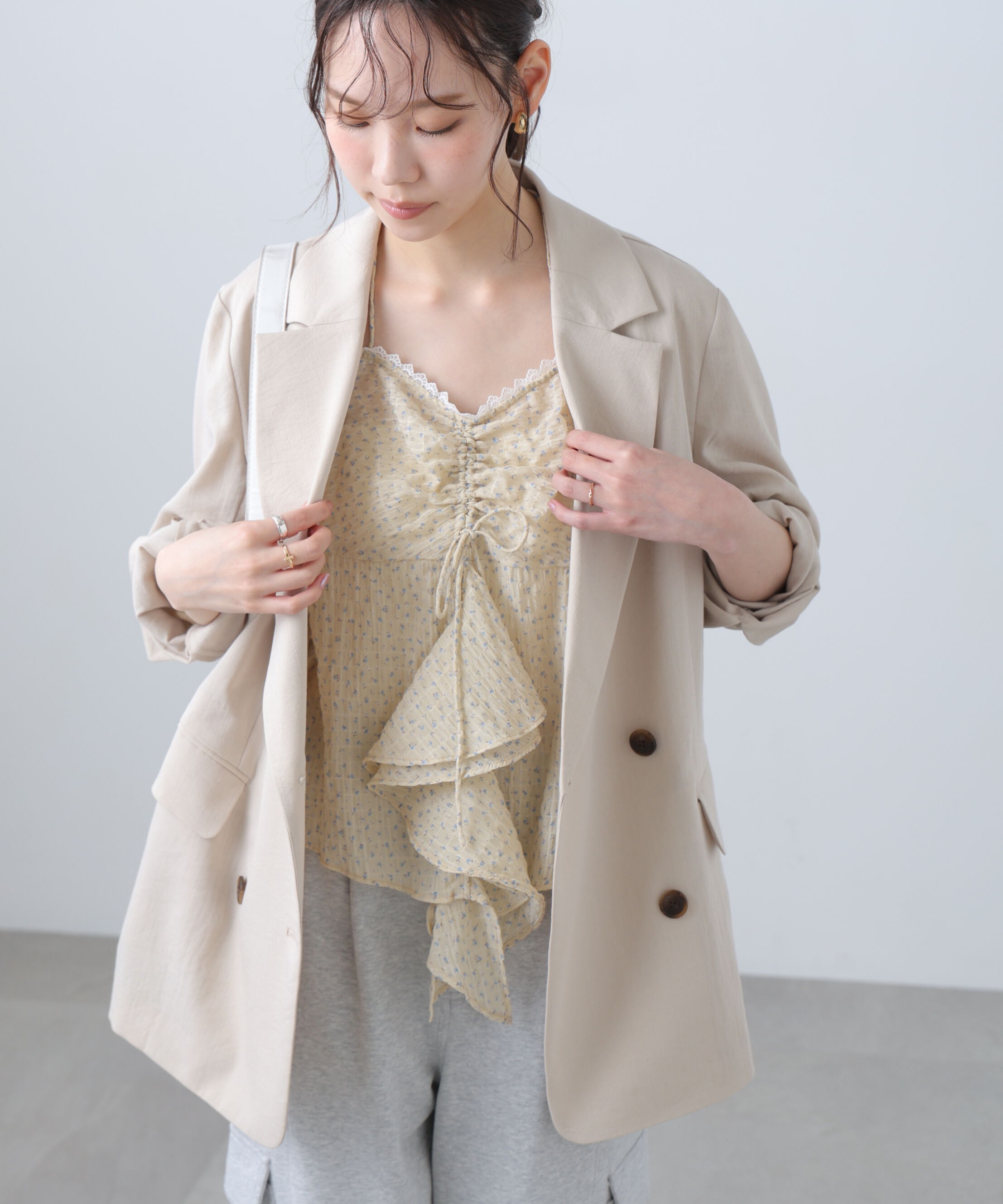  「麻調合繊ダブルブレストジャケット」|その他|