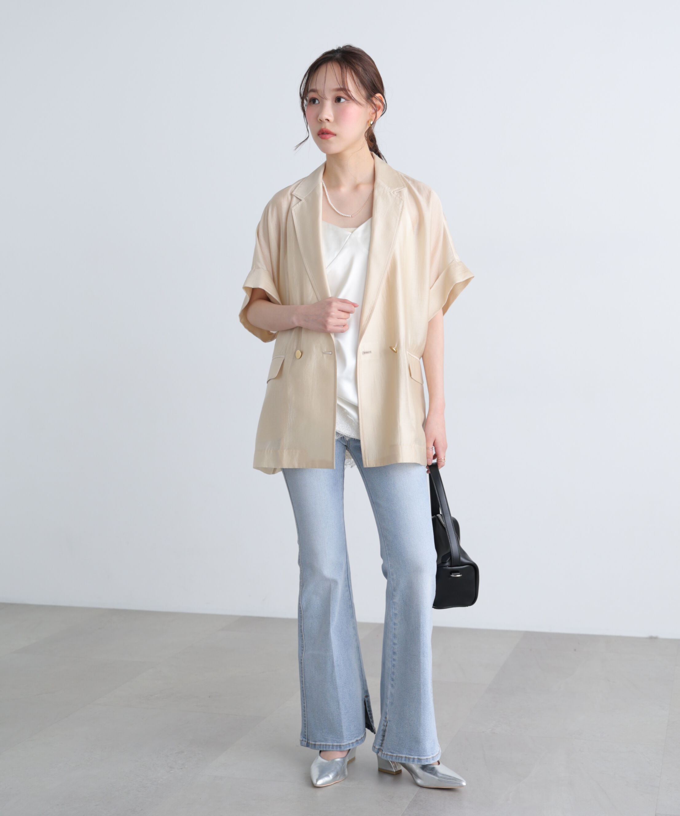  「〈MFM〉金ボタンシアー半袖ジャケット」|その他|