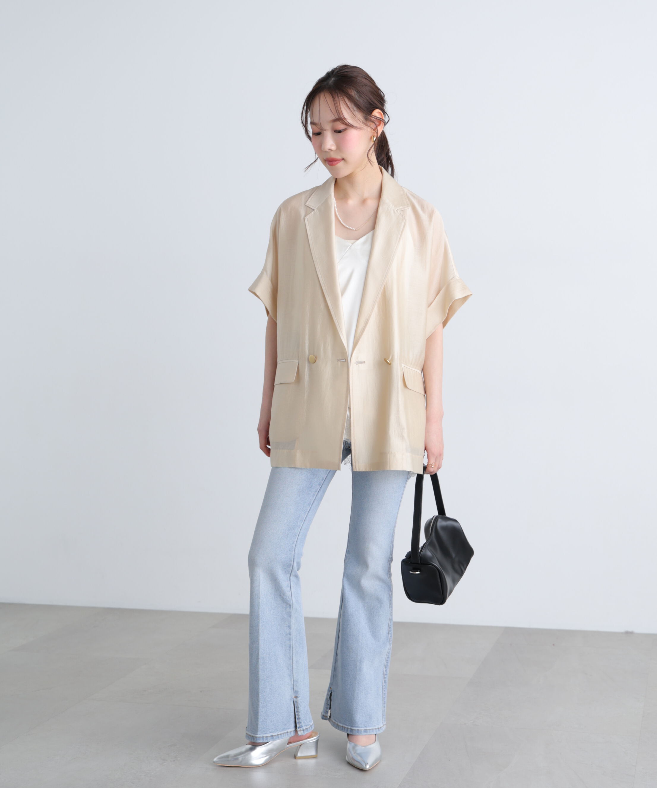  「〈MFM〉金ボタンシアー半袖ジャケット」|その他|