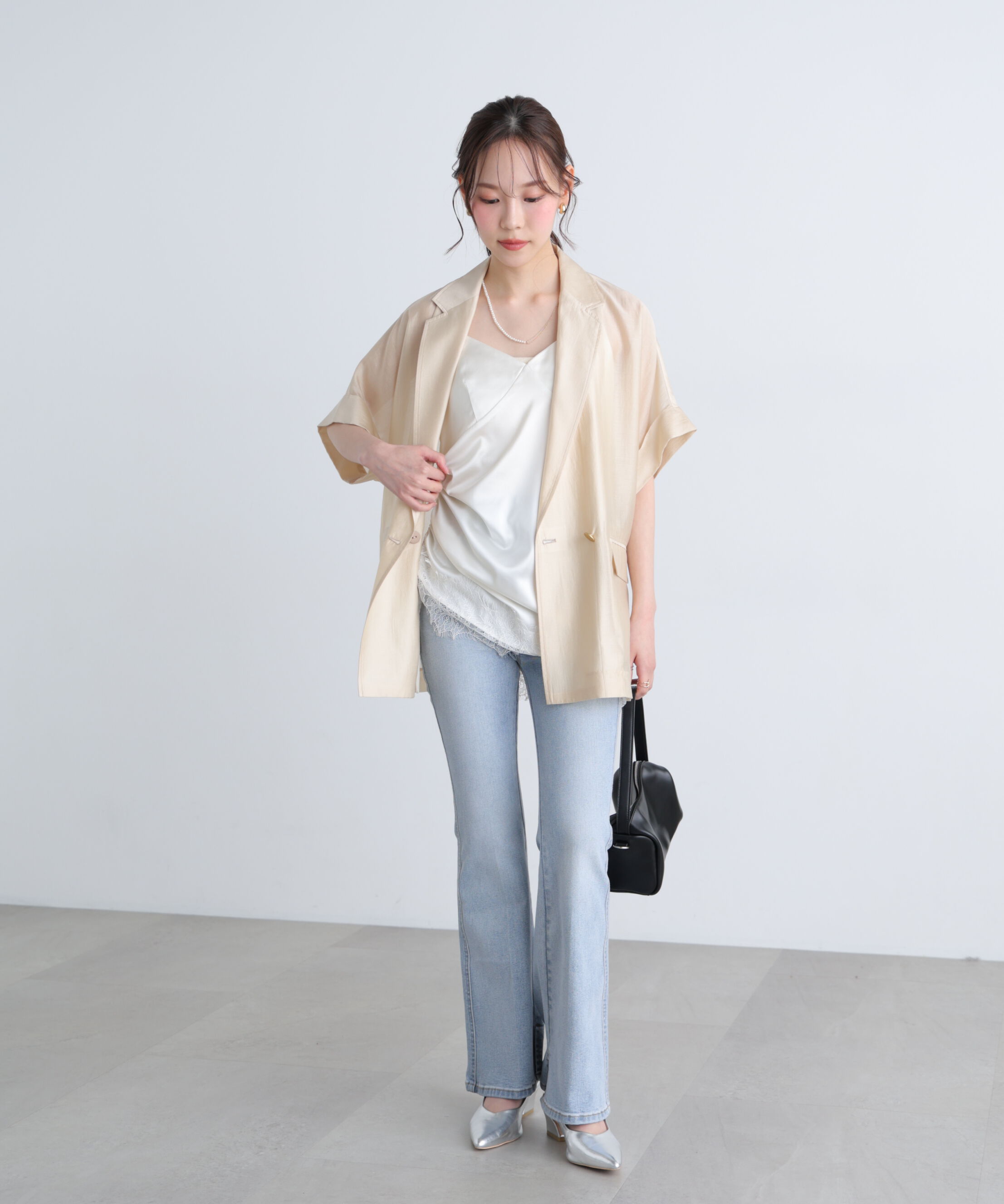  「〈MFM〉金ボタンシアー半袖ジャケット」|その他|
