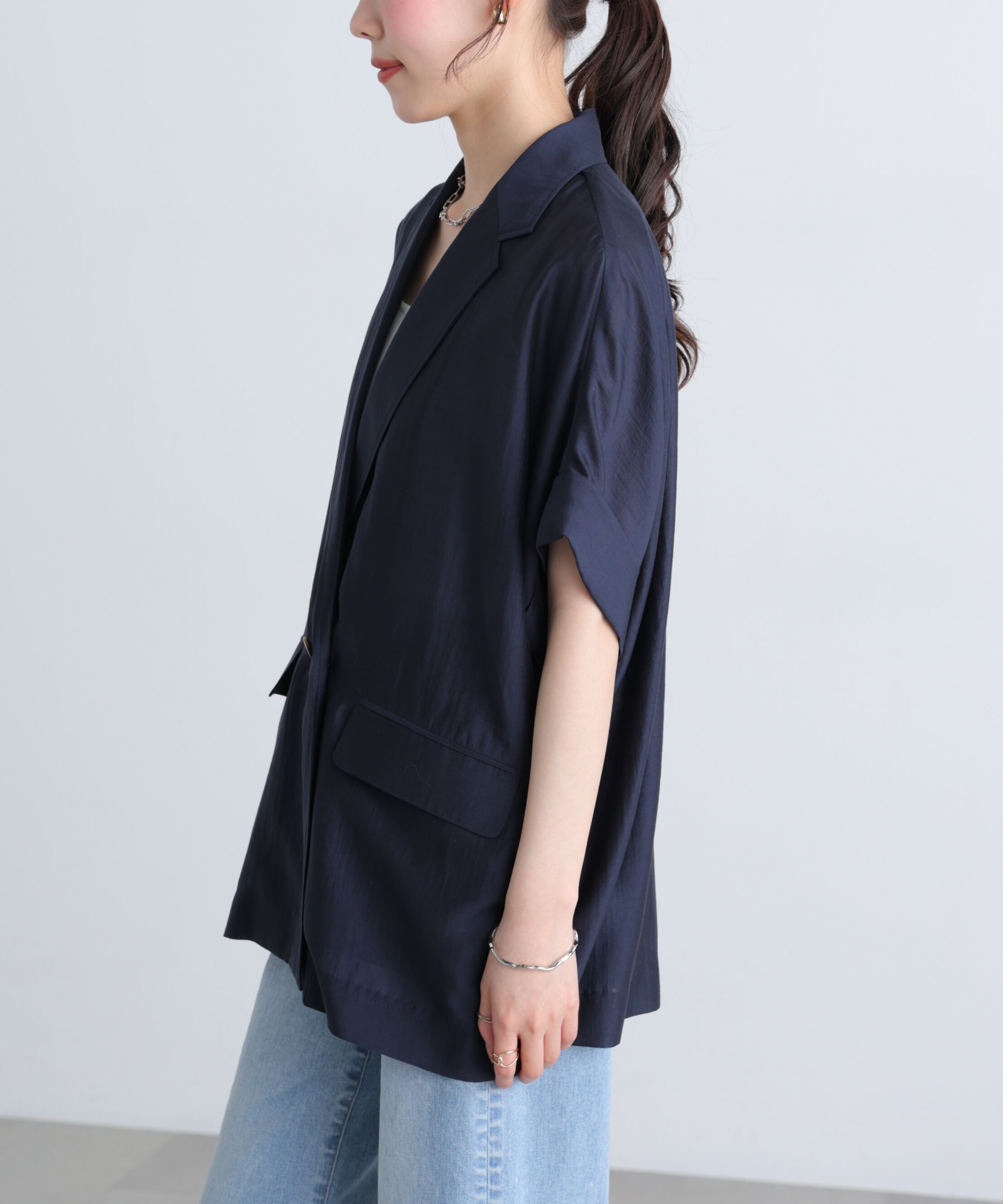  「〈MFM〉金ボタンシアー半袖ジャケット」|その他|