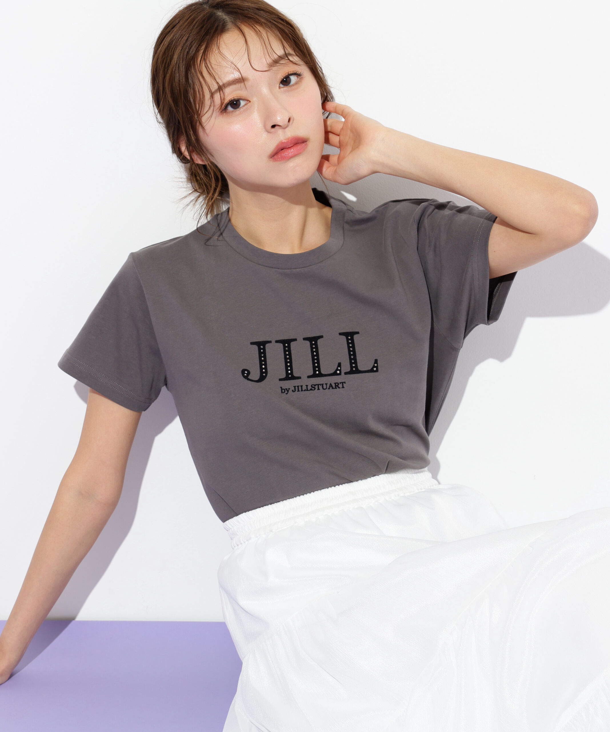  「フロッキーロゴTシャツ」|Tシャツ・カットソー|チャコール