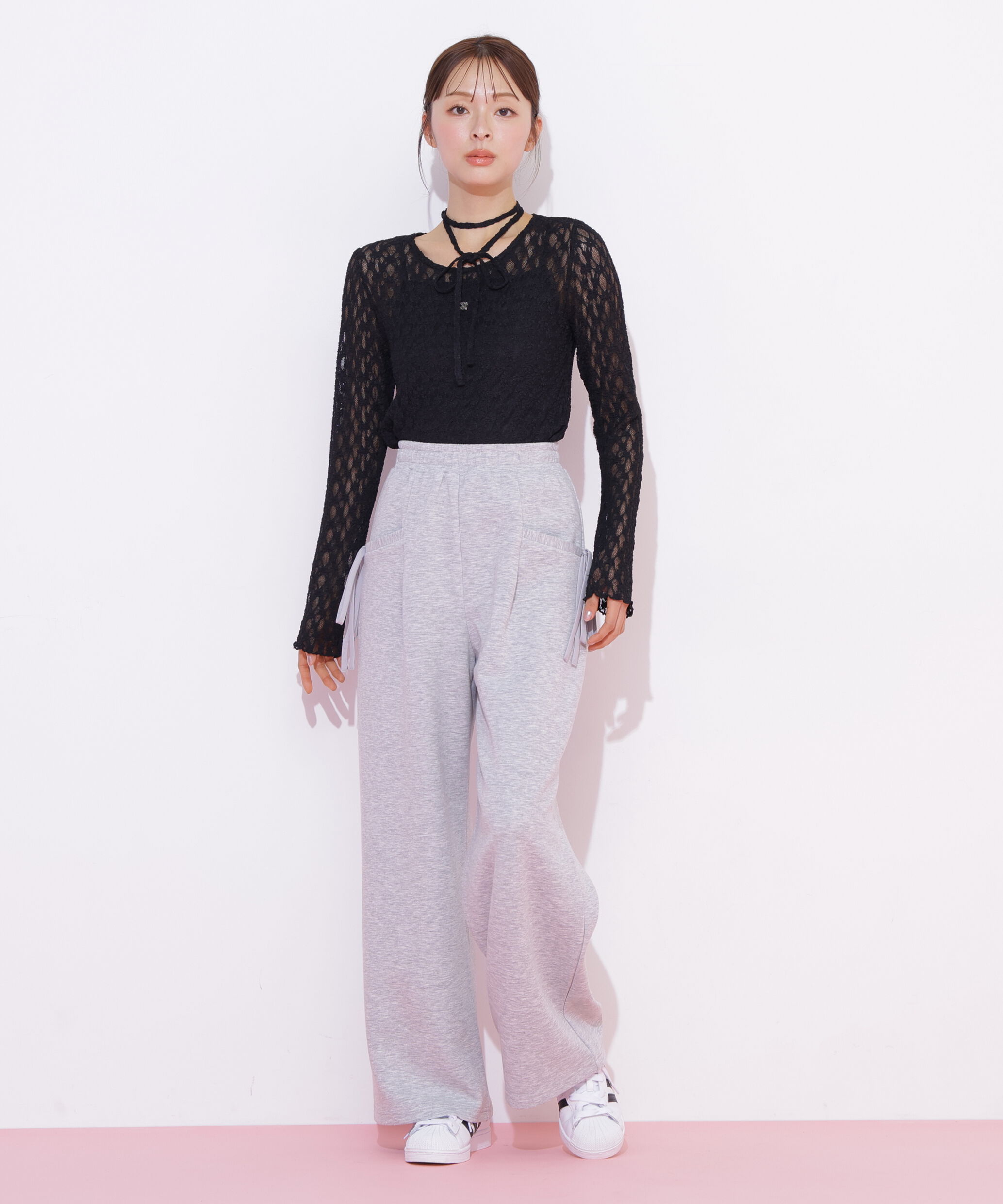  「チョーカー付きレースカットソー」|Tシャツ・カットソー|