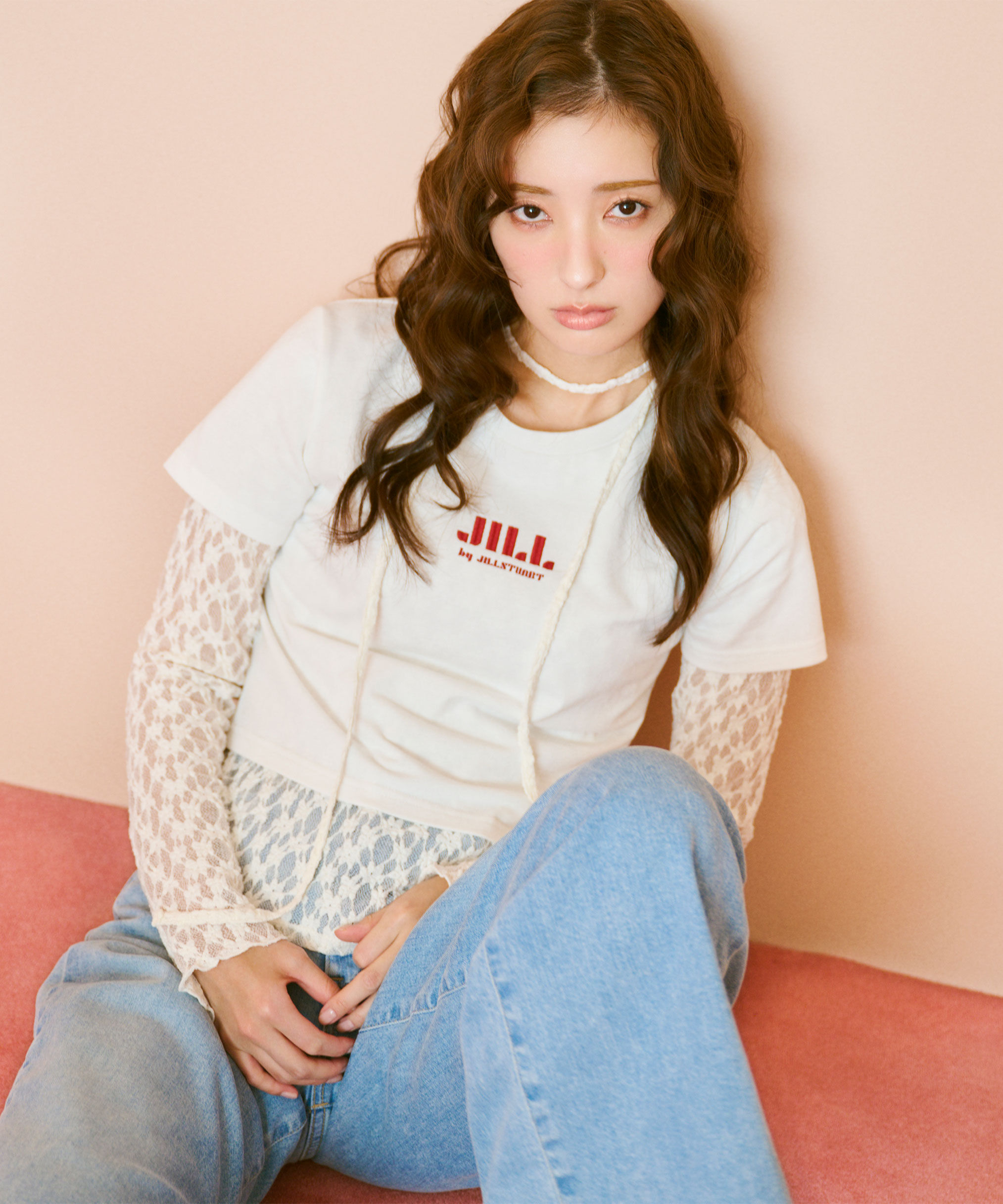  「チョーカー付きレースカットソー」|Tシャツ・カットソー|