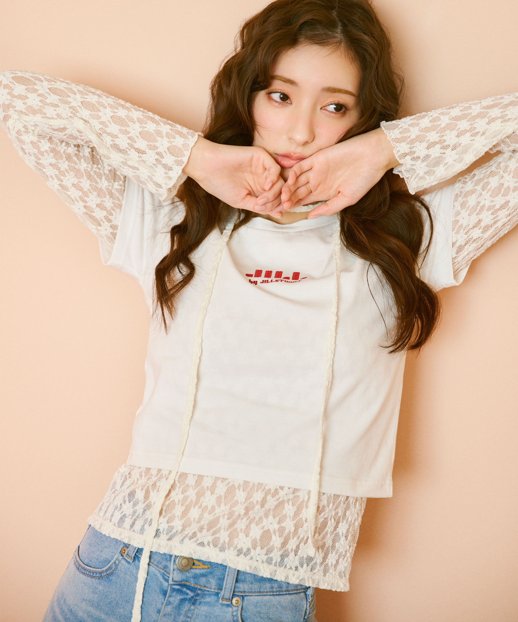  「チョーカー付きレースカットソー」|Tシャツ・カットソー|