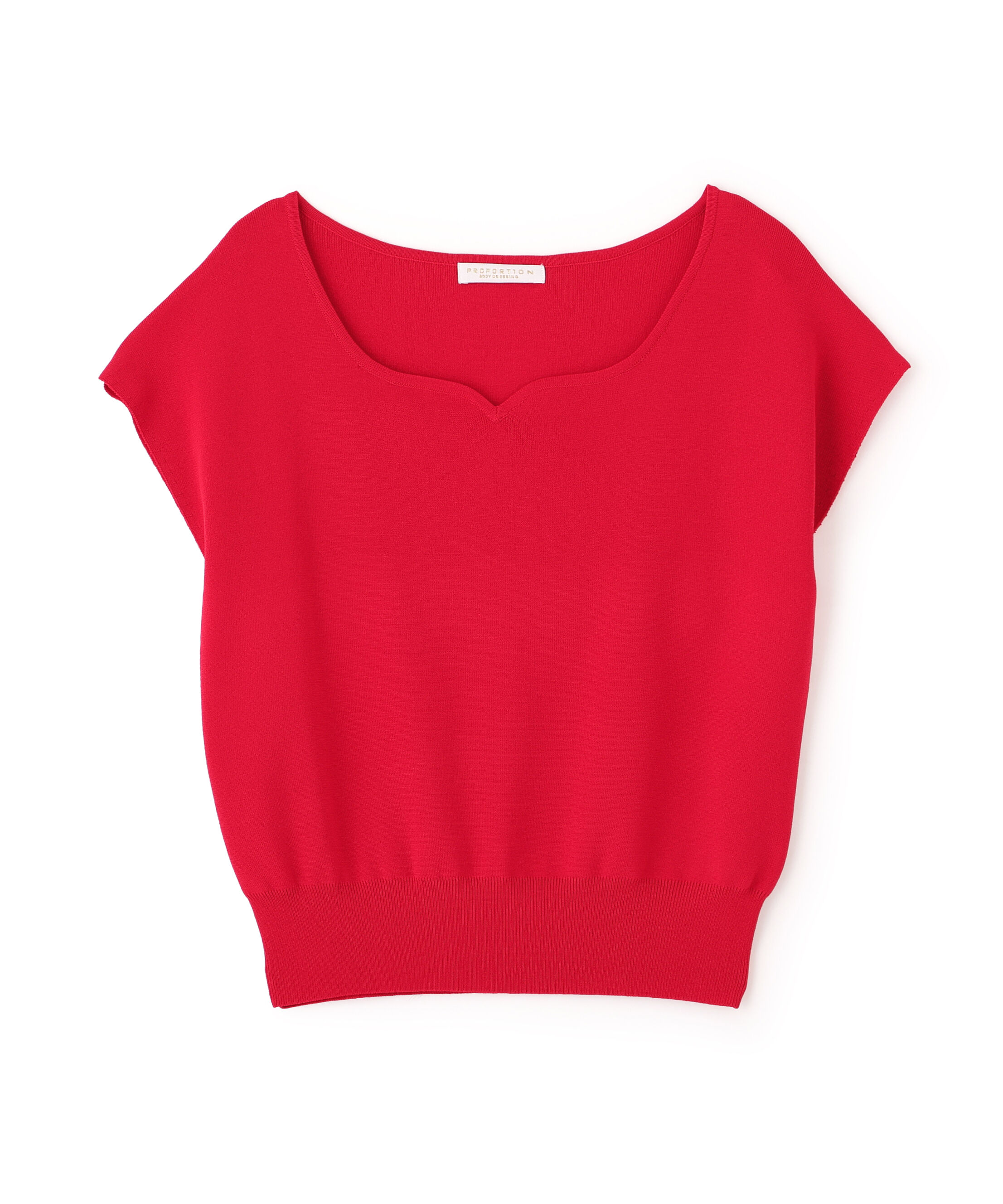 PROPORTION BODY DRESSING「<ｳｫｯｼｬﾌﾞﾙ/UVｶｯﾄ/接触冷感>総針ﾊｰﾄｶｯﾄﾌﾚﾝﾁｽﾘｰﾌ 」|ニット・セーター|
