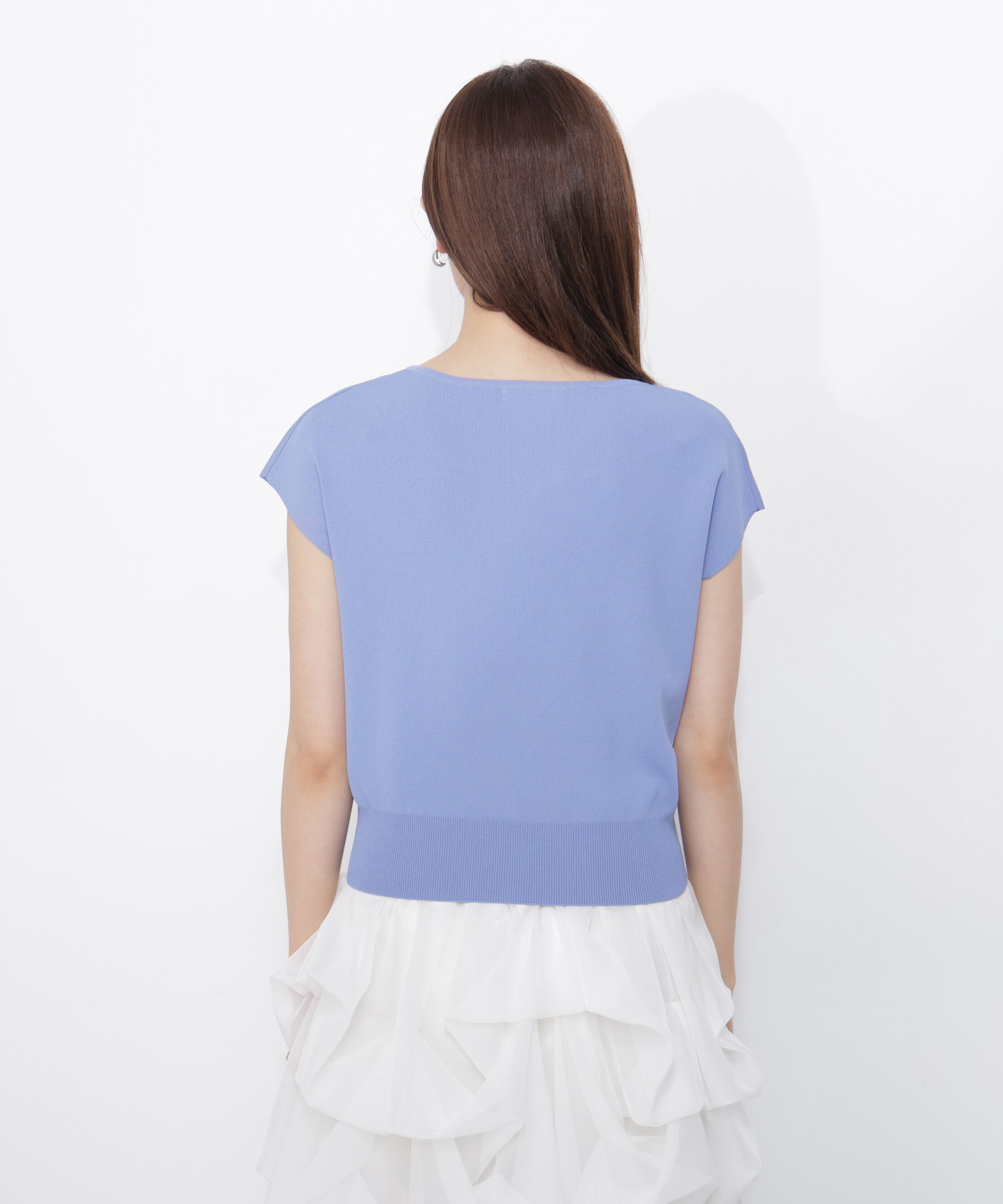 PROPORTION BODY DRESSING「<ｳｫｯｼｬﾌﾞﾙ/UVｶｯﾄ/接触冷感>総針ﾊｰﾄｶｯﾄﾌﾚﾝﾁｽﾘｰﾌ 」|ニット・セーター|