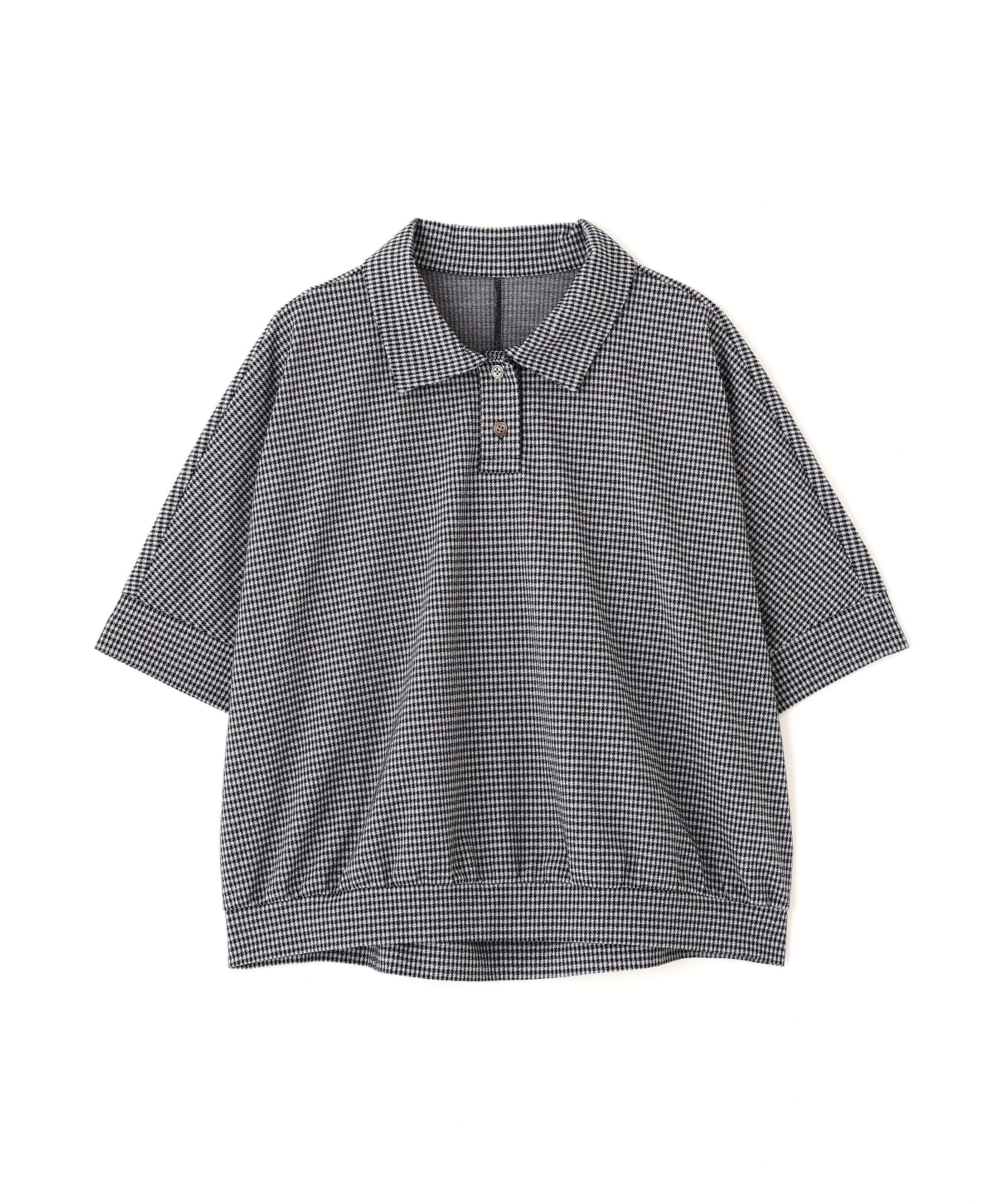  「◆《接触冷感》 フィンリーチェック衿付きカットソー」|Tシャツ・カットソー|