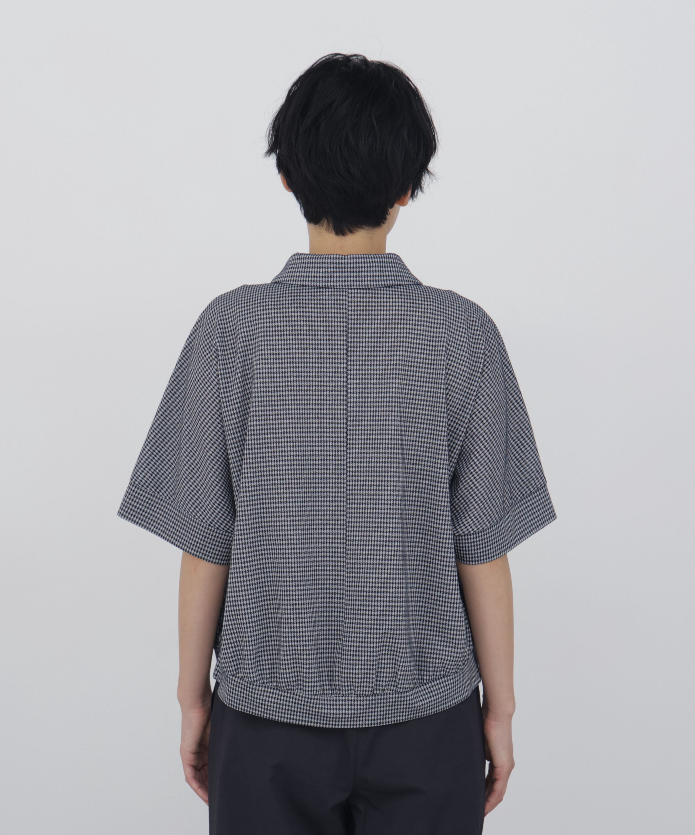  「◆《接触冷感》 フィンリーチェック衿付きカットソー」|Tシャツ・カットソー|