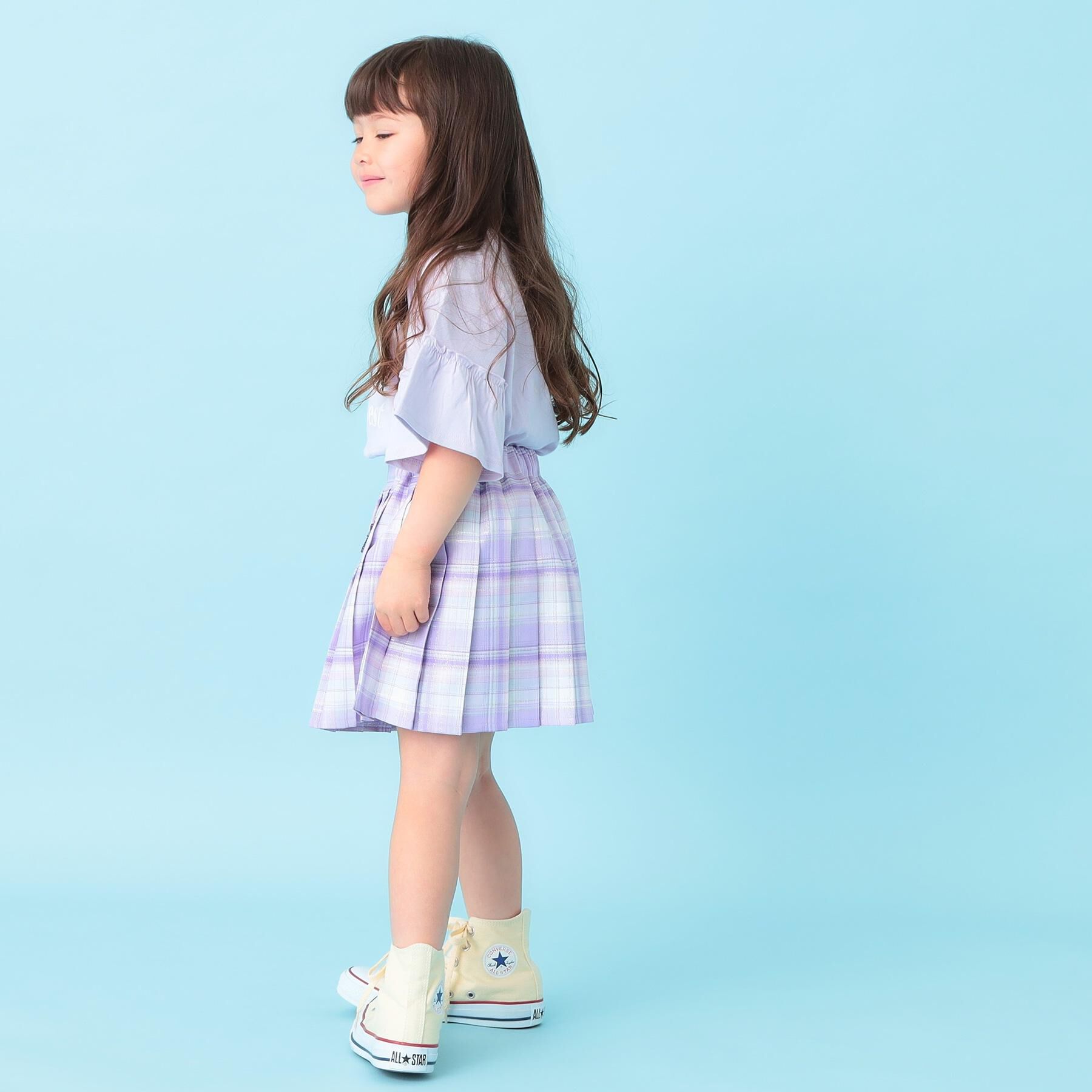 SHOO･LA･RUE「【100-150cm】フリルロゴTシャツ」|Tシャツ・カットソー|