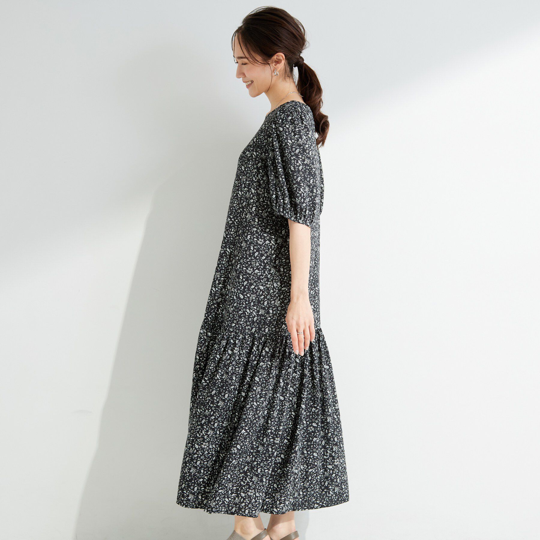 SHOO･LA･RUE「花柄ティアードワンピース」|ワンピース|