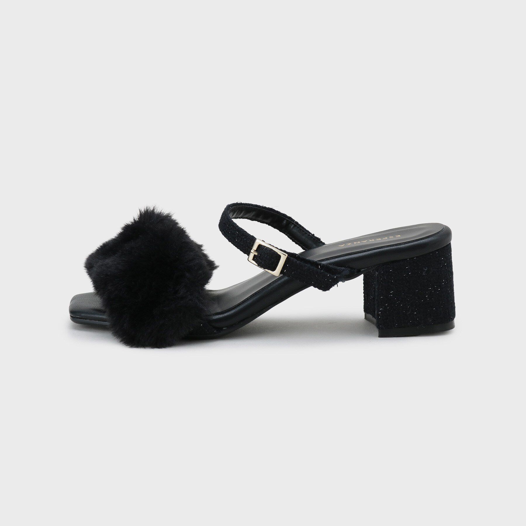ESPERANZA「【Fur Collection】フェイクファー付き2WAYミュールサンダル」|サンダル|