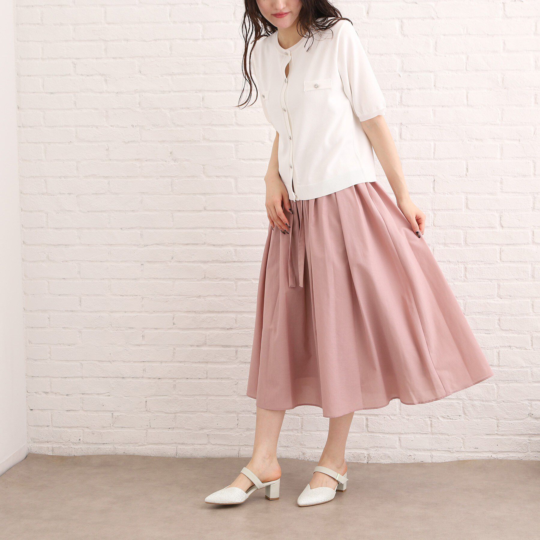 ESPERANZA「シャイニーミュールパンプス」|パンプス|