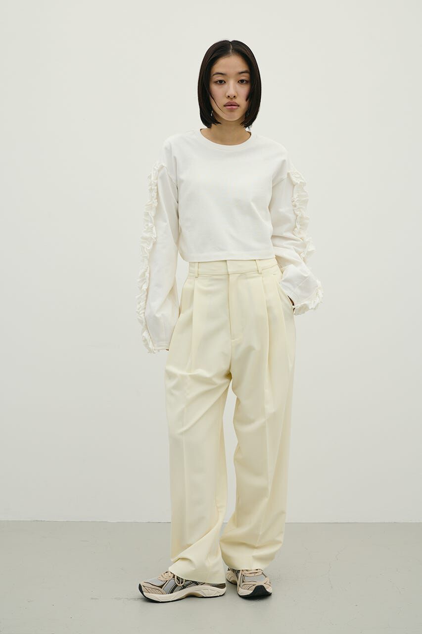 STYLEMIXER「フリルスリーブカットトップ」|Tシャツ・カットソー|