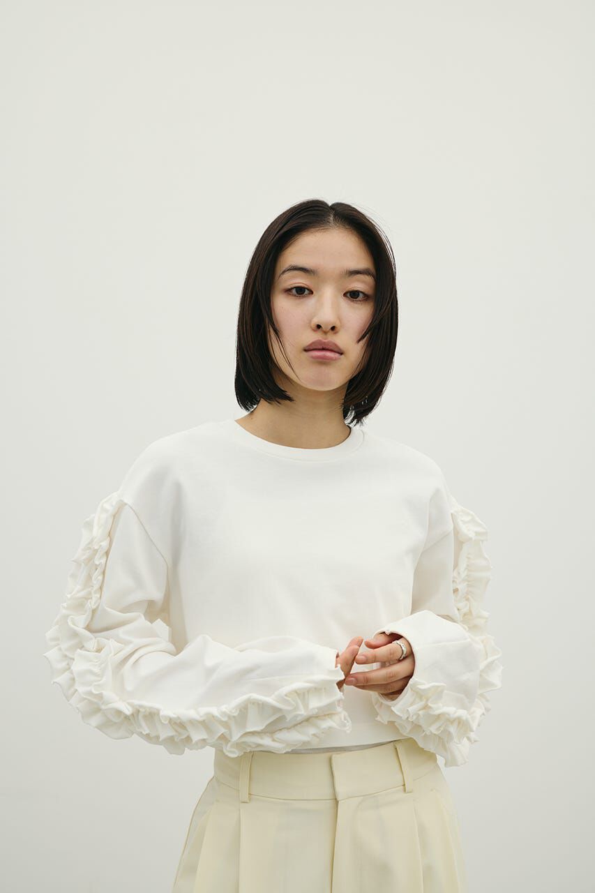 STYLEMIXER「フリルスリーブカットトップ」|Tシャツ・カットソー|