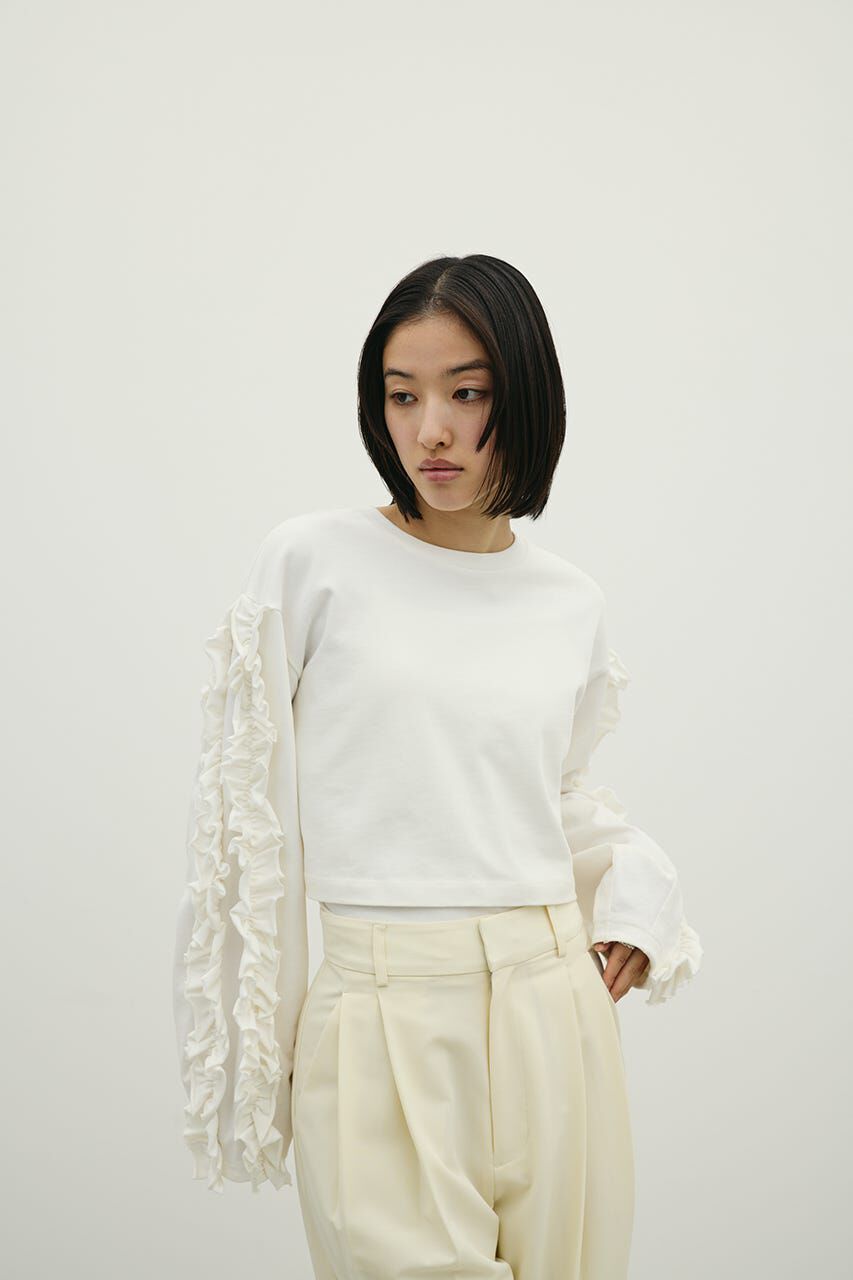 STYLEMIXER「フリルスリーブカットトップ」|Tシャツ・カットソー|