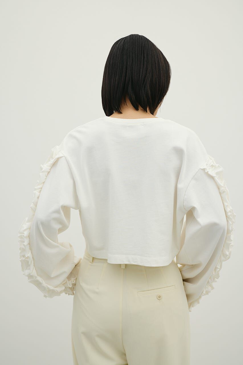 STYLEMIXER「フリルスリーブカットトップ」|Tシャツ・カットソー|