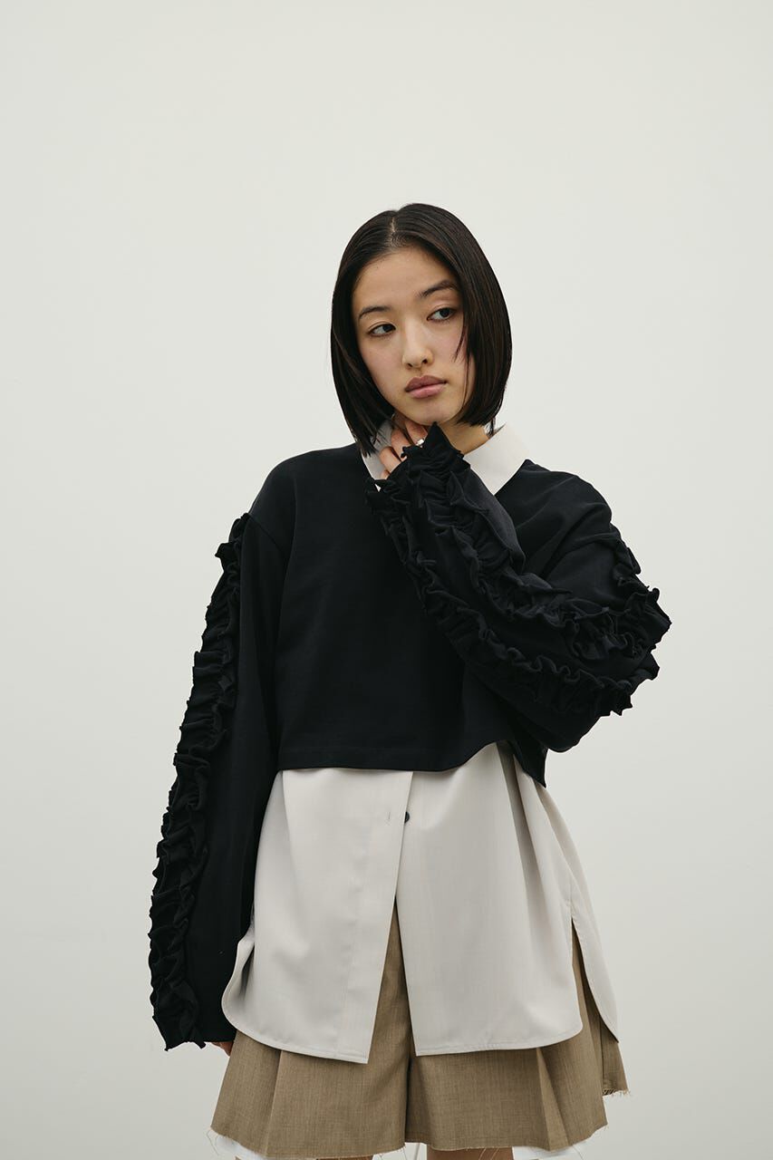 STYLEMIXER「フリルスリーブカットトップ」|Tシャツ・カットソー|
