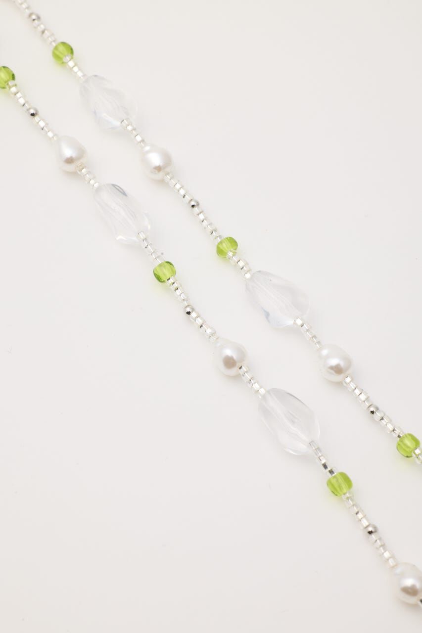 MOUSSY「F/PEARL MIX BEADED ネックレス」|ネックレス|