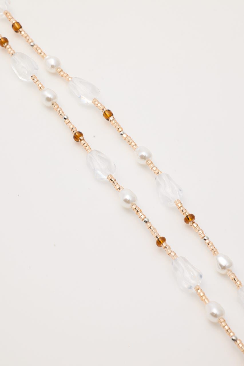 MOUSSY「F/PEARL MIX BEADED ネックレス」|ネックレス|