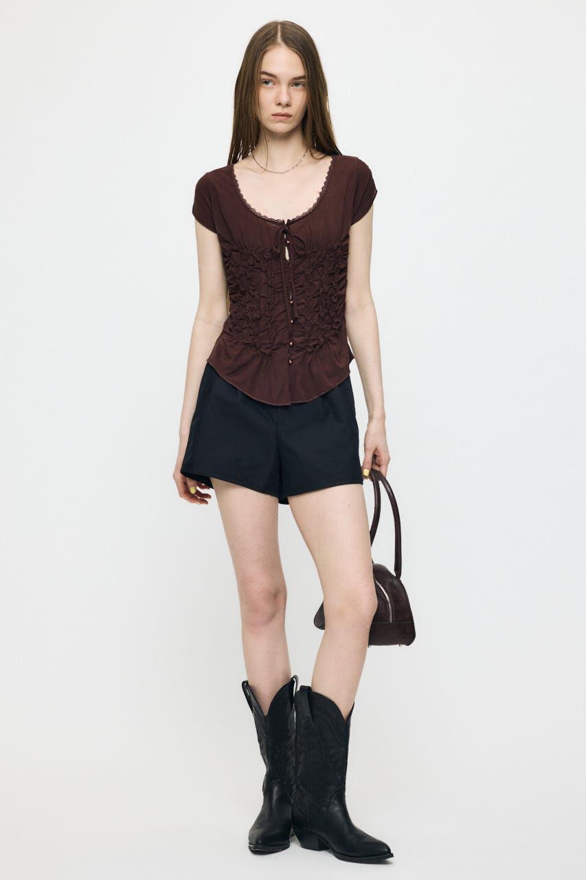 MOUSSY「RANDOM SHIRRING トップス」|Tシャツ・カットソー|