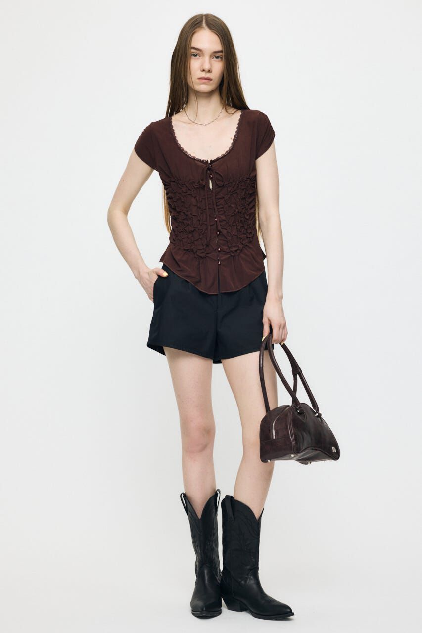 MOUSSY「RANDOM SHIRRING トップス」|Tシャツ・カットソー|