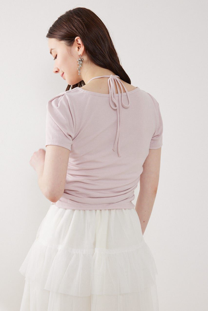 rienda「フロントギャザーカットトップス」|Tシャツ・カットソー|