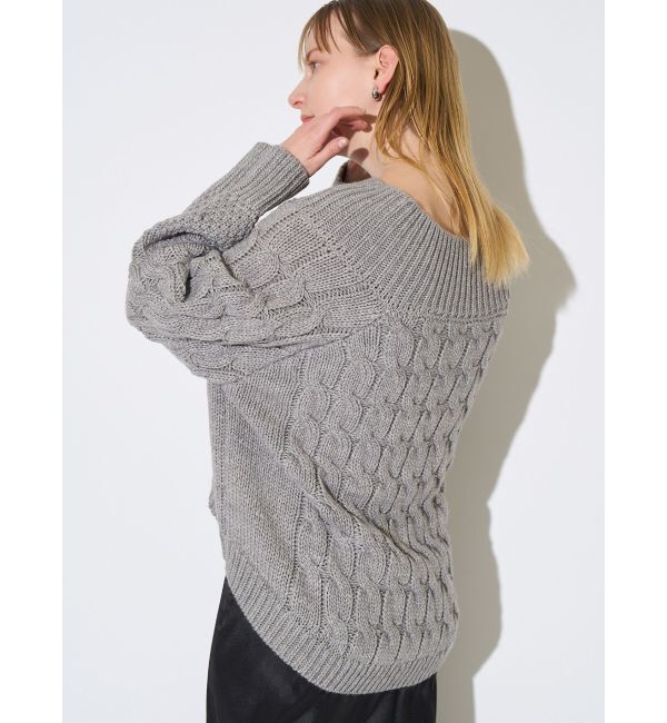 ELENDEEK「V-NECK CABLE KT」|ニット・セーター|