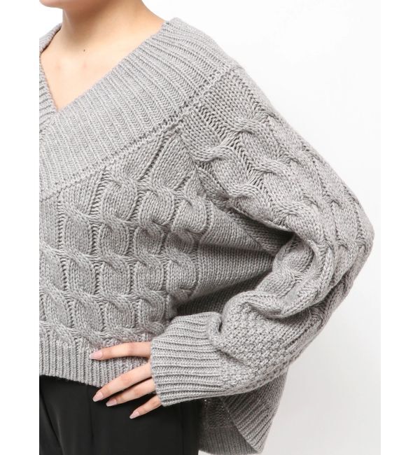 ELENDEEK「V-NECK CABLE KT」|ニット・セーター|
