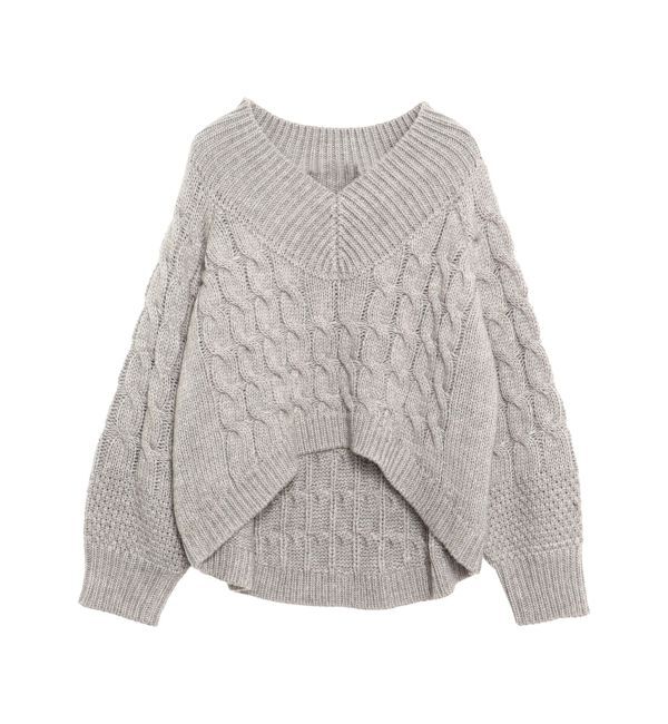 ELENDEEK「V-NECK CABLE KT」|ニット・セーター|