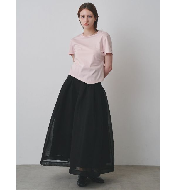 ELENDEEK「MESH BONDING FLARED SK」|スカート|