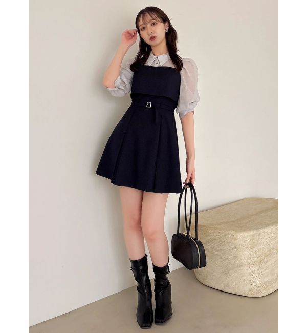 dazzlin「2WAYボウタイレイヤードミニワンピース」|ワンピース|