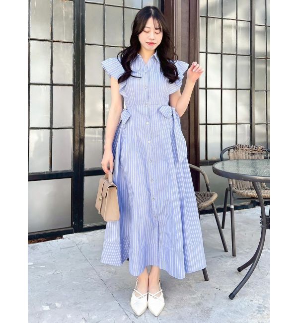 dazzlin「ステッチワークコルセットシャツワンピース」|ワンピース|