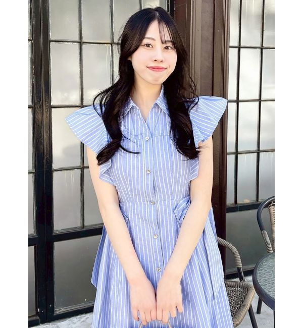 dazzlin「ステッチワークコルセットシャツワンピース」|ワンピース|