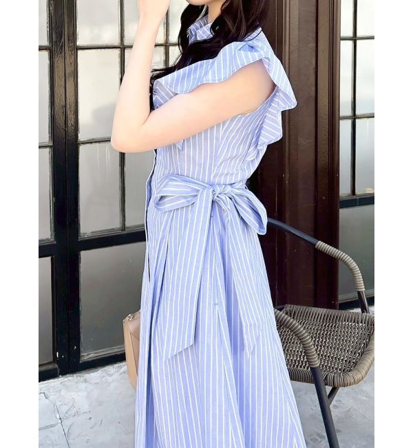 dazzlin「ステッチワークコルセットシャツワンピース」|ワンピース|