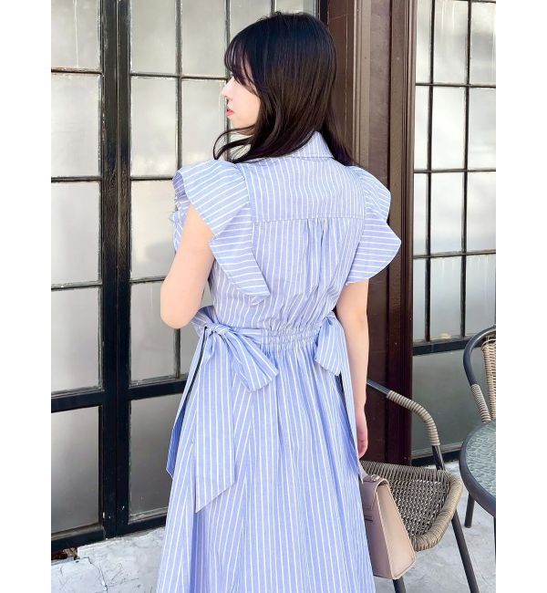 dazzlin「ステッチワークコルセットシャツワンピース」|ワンピース|