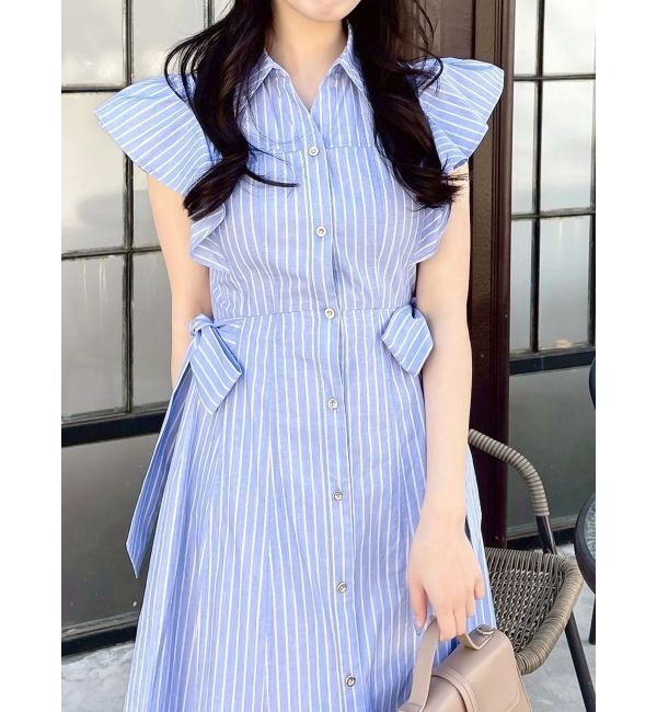 dazzlin「ステッチワークコルセットシャツワンピース」|ワンピース|