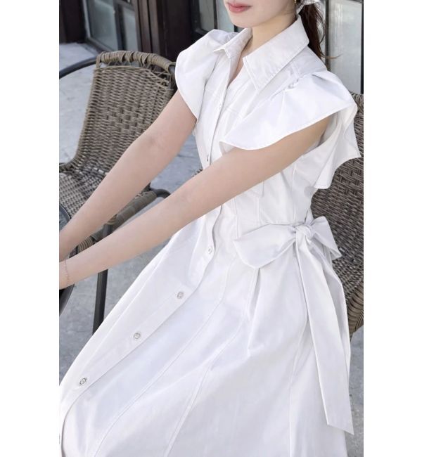 dazzlin「ステッチワークコルセットシャツワンピース」|ワンピース|