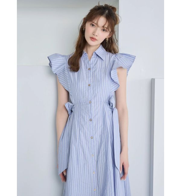 dazzlin「ステッチワークコルセットシャツワンピース」|ワンピース|
