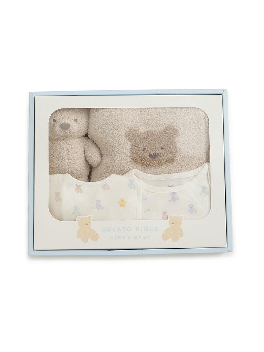 GELATO PIQUE KIDS & BABY「【ラッピング済み】【BABY】ベアブランケット&ぬいぐるみ&ボディースーツ&スタイ4点セット ギフトBOX」|その他ベビー用品|