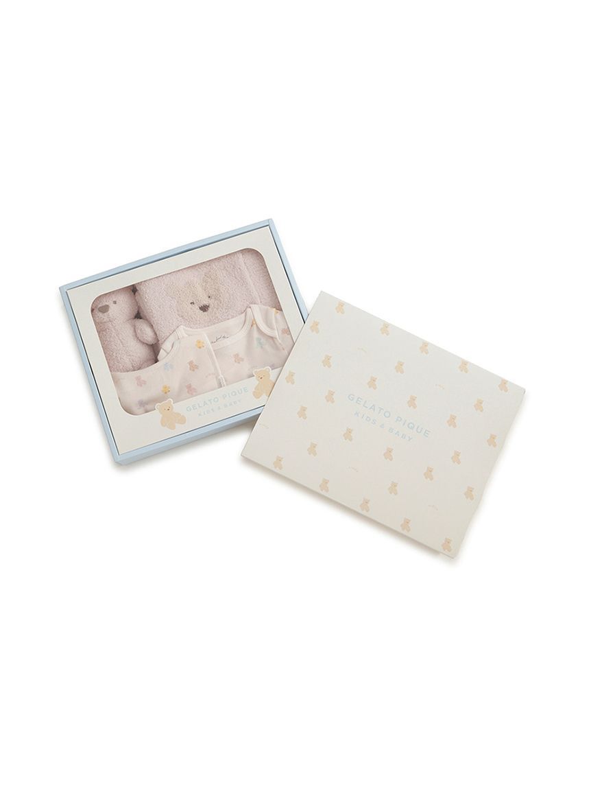 GELATO PIQUE KIDS & BABY「【ラッピング済み】【BABY】ベアブランケット&ぬいぐるみ&ボディースーツ&スタイ4点セット ギフトBOX」|その他ベビー用品|