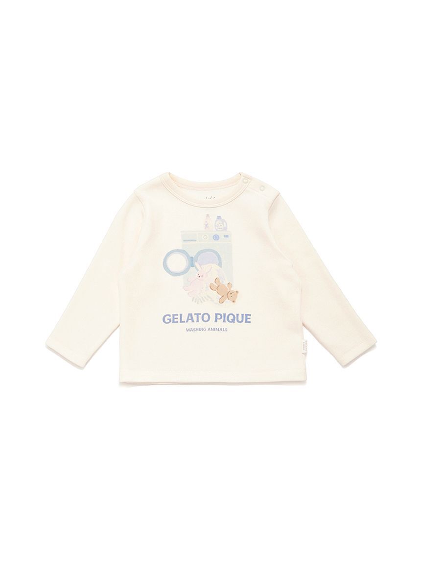 GELATO PIQUE KIDS & BABY「【BABY】ウォッシングアニマルワンポイントロンT」|その他ベビーウェア|