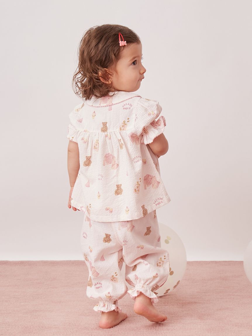 GELATO PIQUE KIDS & BABY「【BABY】パジャマパーティー柄シャーリングシャツ」|その他ベビーウェア|