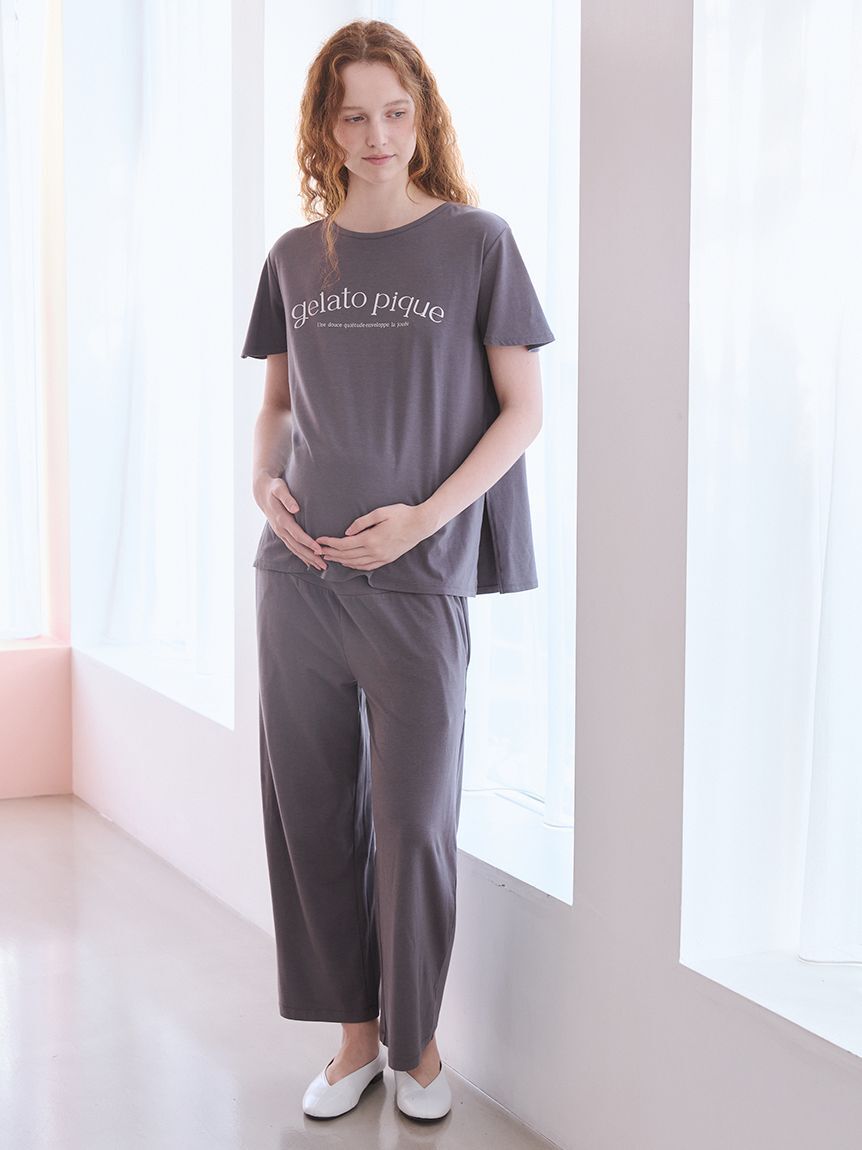 GELATO PIQUE KIDS & BABY「【抗菌防臭】マタニティレーヨンロゴプルオーバー」|マタニティ・ママグッズ|