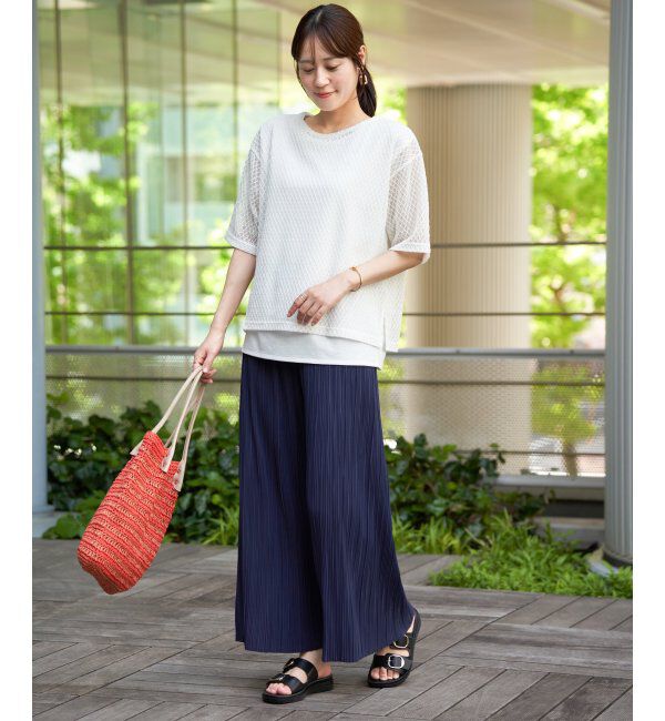 ikka「【雑誌InRed5月号掲載】さらっとプリーツワイドパンツ」|その他|