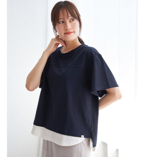 ikka「コットンUSA袖刺繍レイヤーTシャツ」|その他|