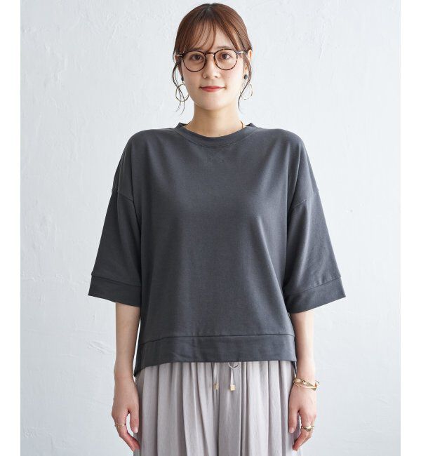 ikka「【接触冷感】スウェットライク裾ラウンドプルオーバー」|その他|