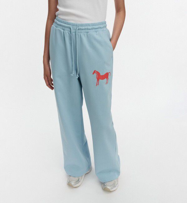 Marimekko「Varret Musta Tamma Placement スウェットパンツ」|チノ|
