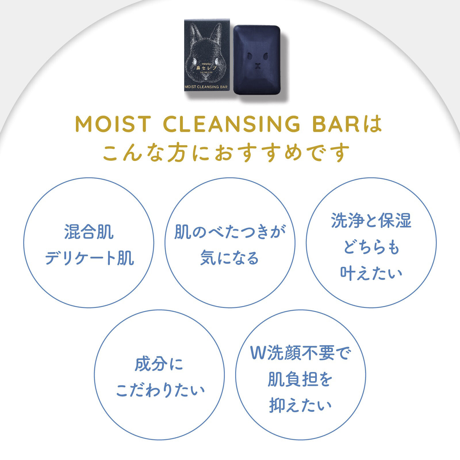  「ネピア ネピア鼻セレブSKINLISM MOIST CLEANSING BAR (1個（75g）)」|洗顔料|